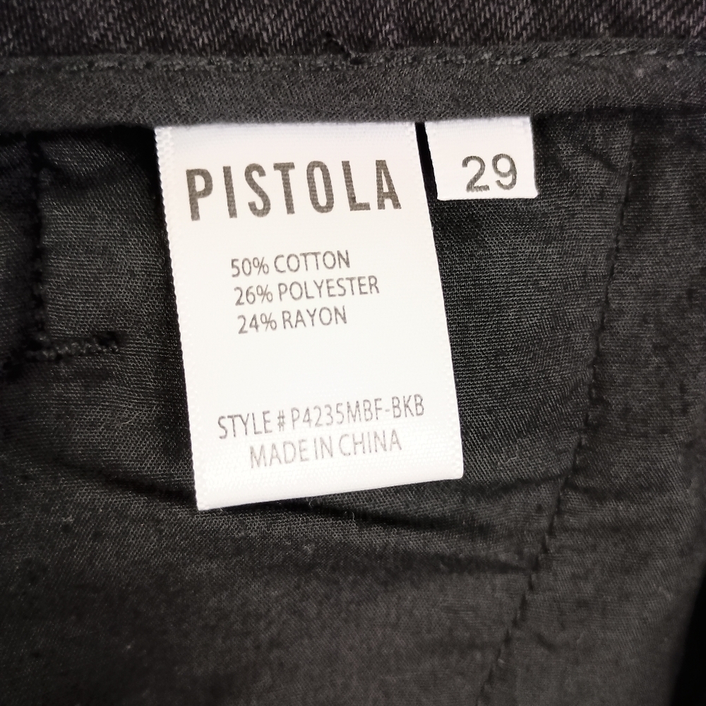 NWOT Pistola Black Denim Paperbag Shorts - Picture 5 of 5